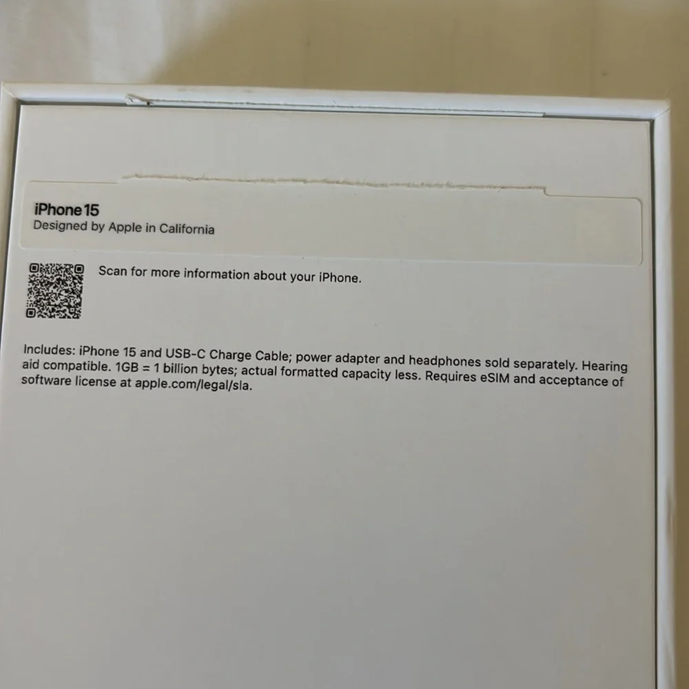 Apple iPhone 15 box only